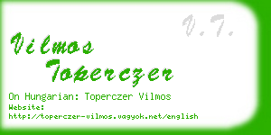 vilmos toperczer business card